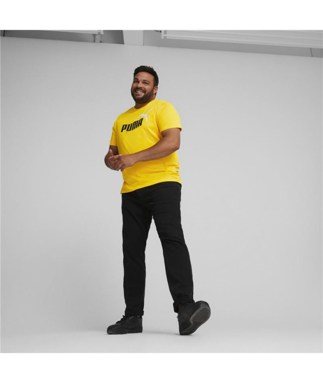 T-shirt Homme Puma Essentials+2 Colour Logo Yellow