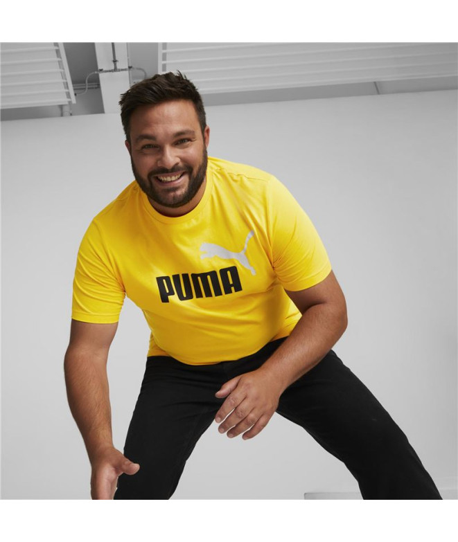 T-shirt Homme Puma Essentials+2 Colour Logo Yellow