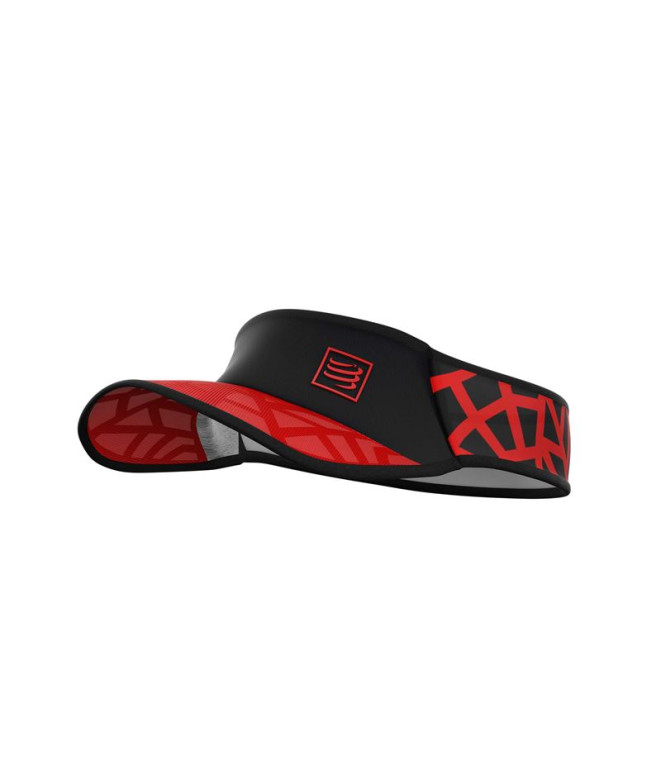 Compressport Spider Web Ultralight Visor Preto-Vermelho.