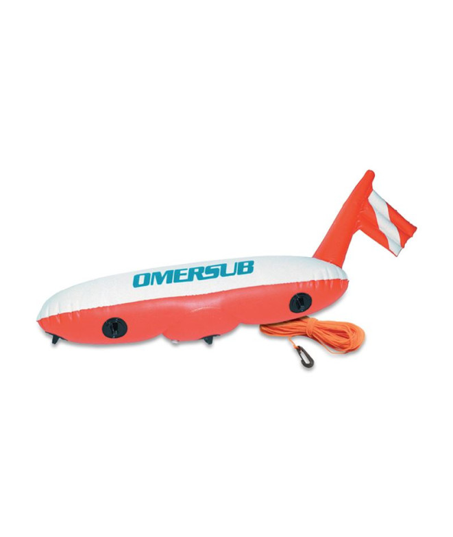Boya Torpedo Omer float with inflatable flag Orange