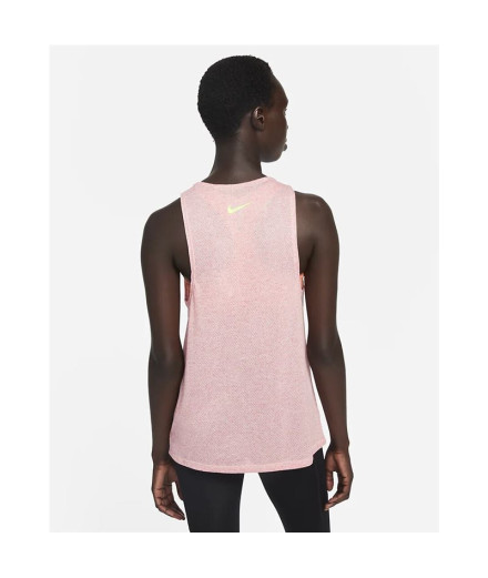 Camiseta Nike Mulher sem mangas Dri-Fint cor-de-rosa 2