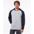 Sweatshirt Rip Curl Embroid Hooded Zip Thru Man Cinzento
