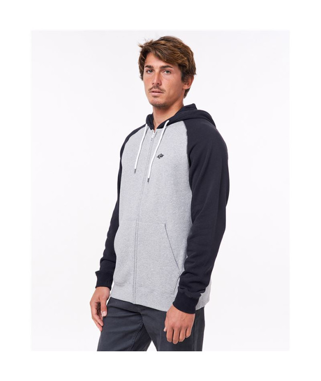 Sweatshirt Rip Curl Embroid Hooded Zip Thru Man...