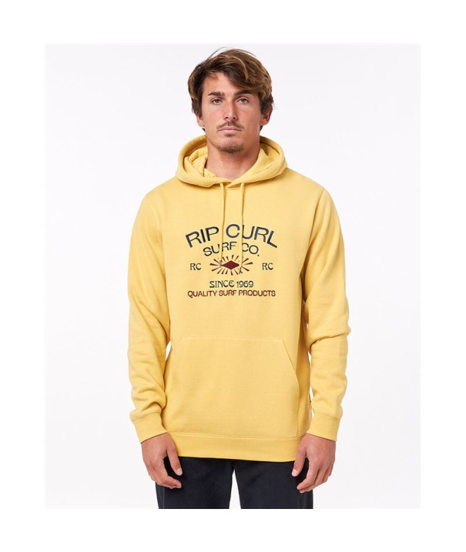 Casaco com capuz Rip Curl Radiate Homens Amarelo