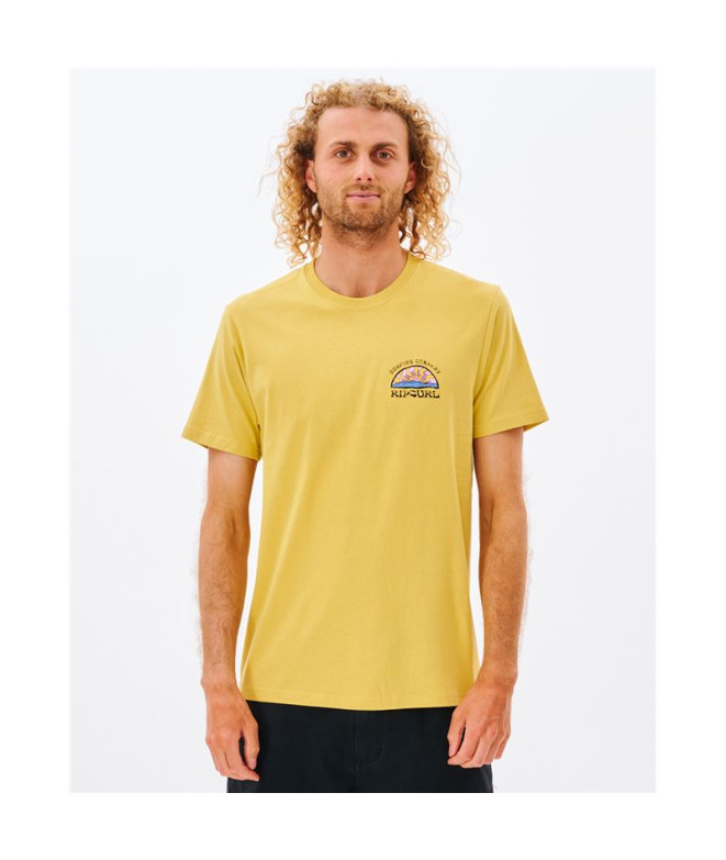 Camiseta Rip Curl Rays and Hazed Tee Hombre Yellow