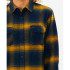 Camisa Rip Curl Contagem de flanela azul-amarela para homem