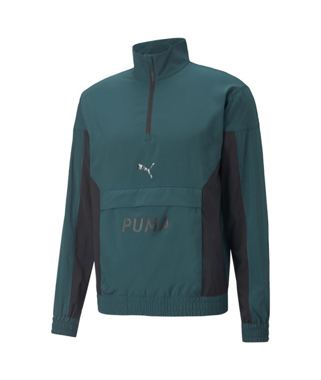 Sweatshirt fitness Puma Fit Woven training Man Verde