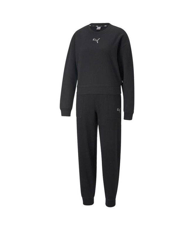 Fato de treino Fato de treino Puma Loungewear Preto Mulher