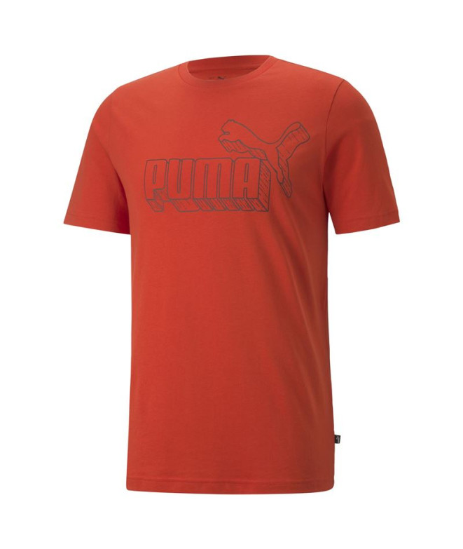 Camiseta Puma Nro 1 Logo Graphic Hombre Red
