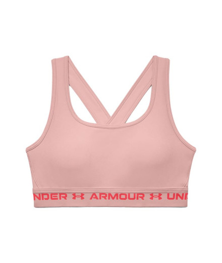 Sujetador deportivo Under Armour Crossback Mid Hthr Rosa