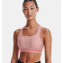 Brassiere de sport Under Armour Crossback Mid Hthr Pink