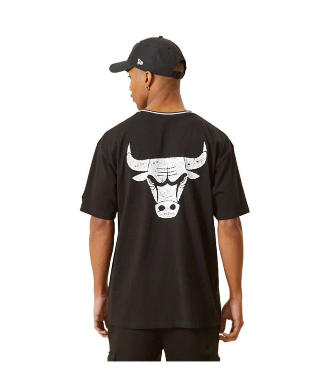 Camiseta New Era Chicago Bulls Gráfico M Preto