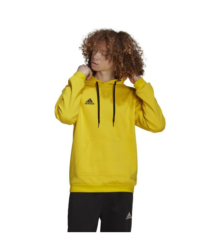 Sweat avec capuche de football adidas Entrée 22 Jaune M 2