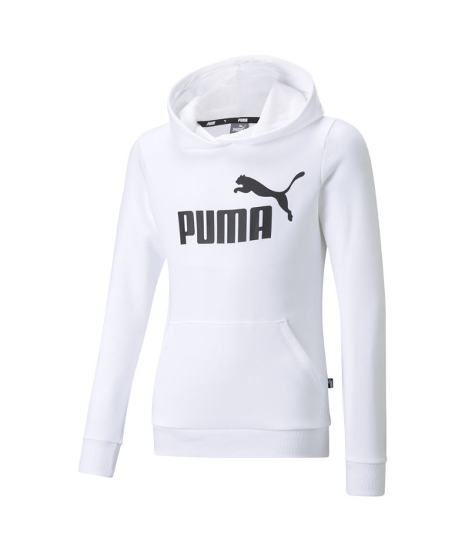 Sweat Fille capuche Puma Essentials Logo TR Blanc