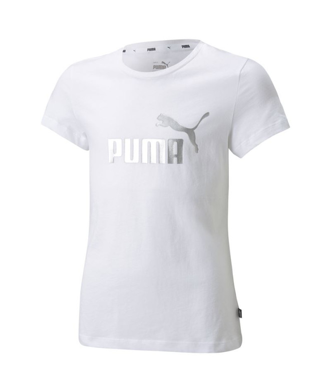 Camiseta Menina manga curta Puma Essentials+ Logo Branco