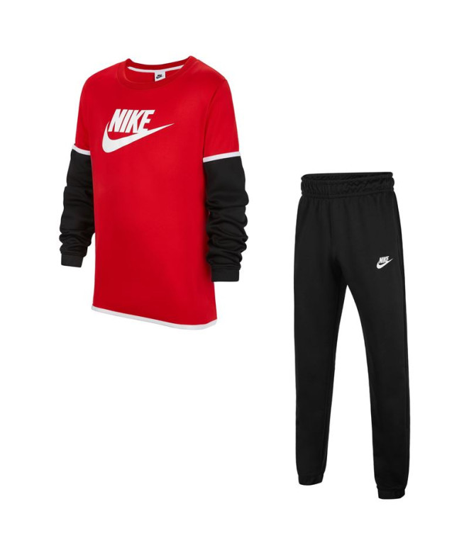 Fato de treino Nike Sportswear Kids BK/Red