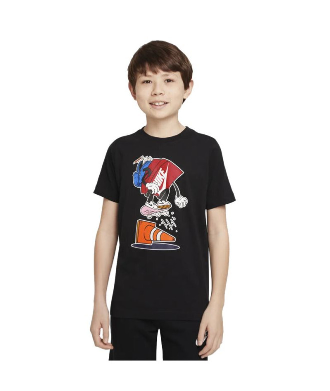 T-shirt de manga curta Nike Sportswear Kids Preto