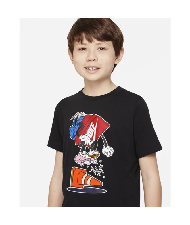 Camiseta Nike Menino manga curta Sportswear Preto