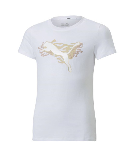 Camiseta de manga corta Puma Alpha Niña WH Camiseta de manga corta Puma Alpha Niña WH