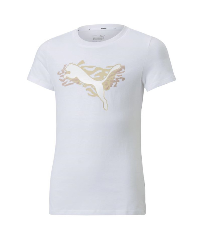 Puma Alpha Girl's Short Sleeve T-Shirt WH