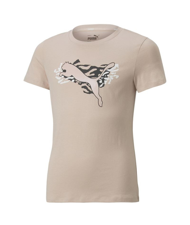 Camiseta de manga corta Puma Alpha Niña Pink