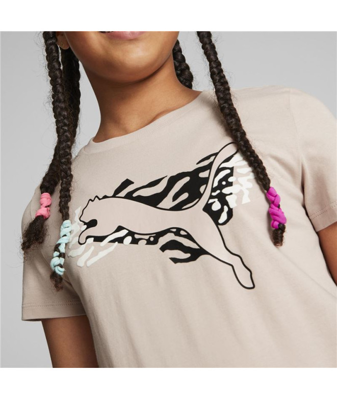 Camiseta de manga corta Puma Alpha Niña Pink