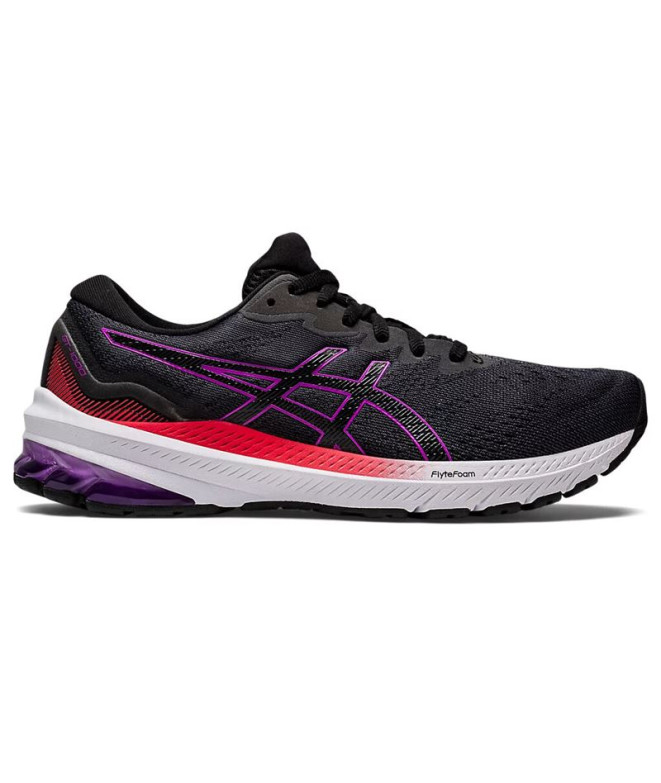 Chaussures de Running ASICS GT-1000 11 Femme Noir/Pourpre