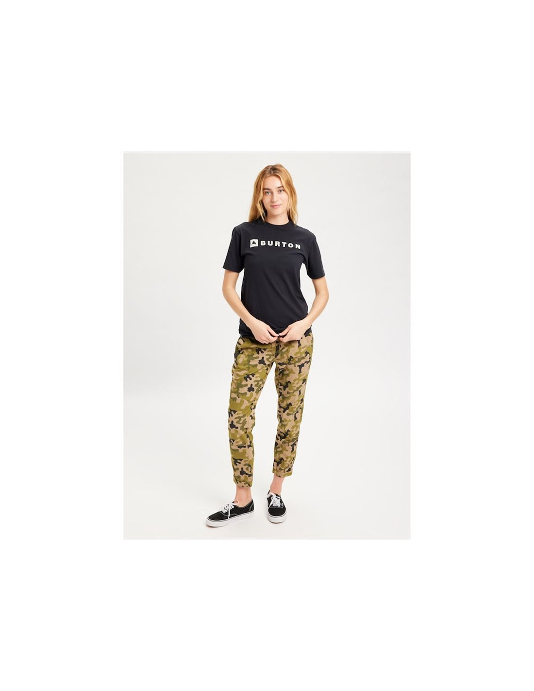 Maglietta Burton Horizontal Mountain A Maniche Corte - Unisex, Vestibilità Regolare, Collo Rotondo, Logo Serigrafato