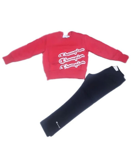 Conjunto Champion Crewneck Suit Infantil Vermelho