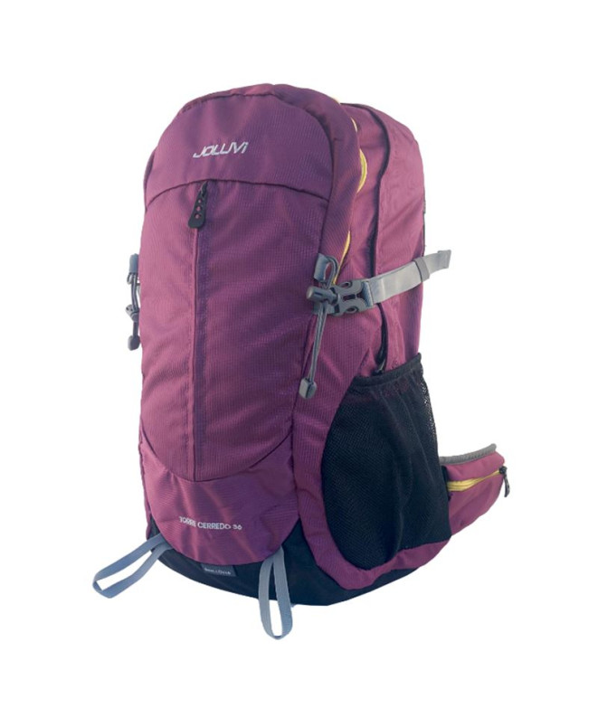 Mochila morada de montaña Joluvi Torre Cerredo 36