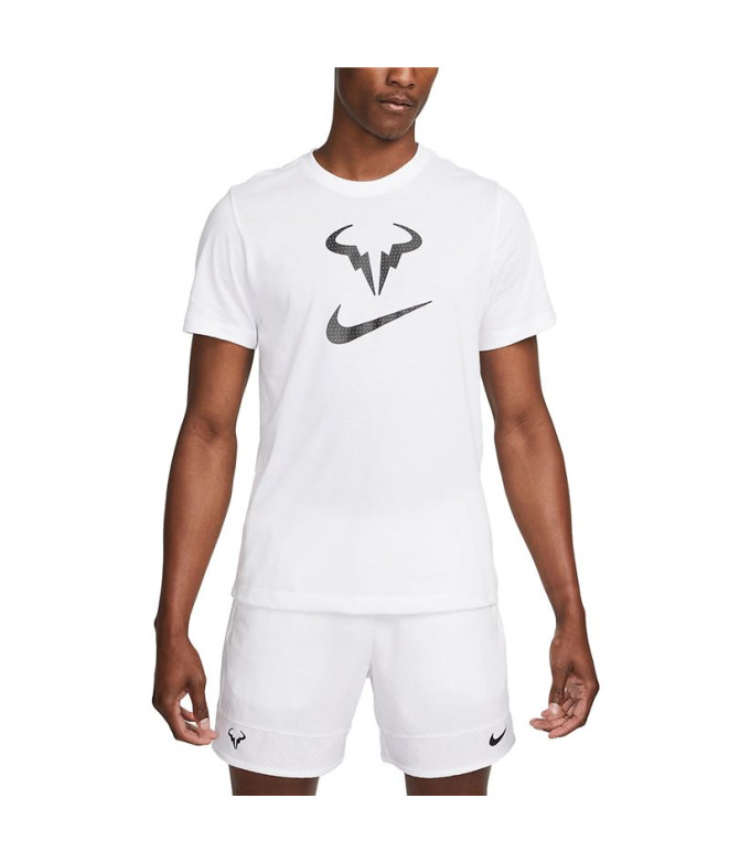 T-shirt tennis Nike Homme de Dri-FIT Rafa Blanc