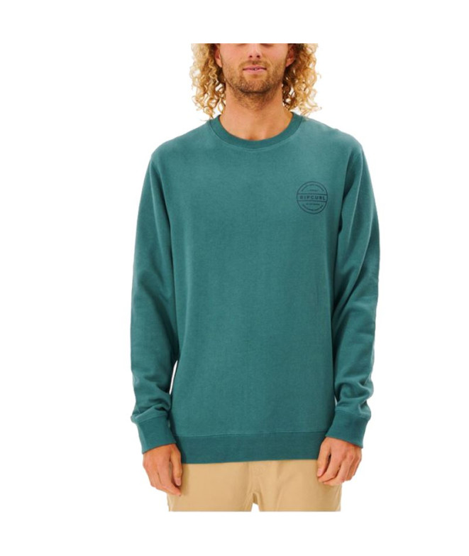 Sweatshirt Rip Curl Re Entry Crew Homens Azul