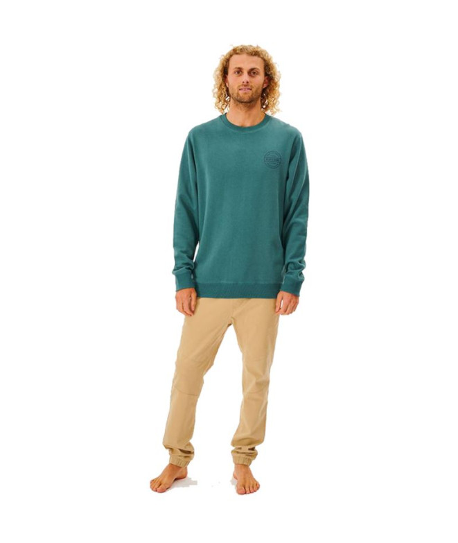Sweatshirt Rip Curl Re Entry Crew Homens Azul