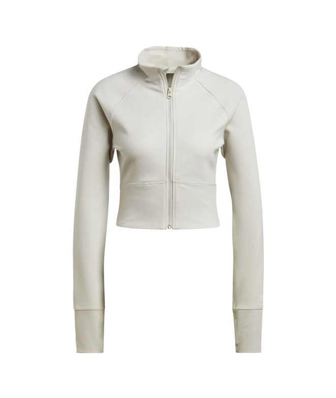 Veste de Yoga adidas Aeroready Studio Beige Veste de Yoga pour Femme