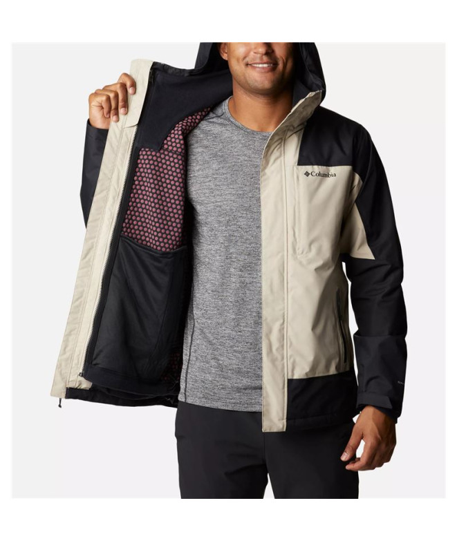 Casaco com Capuz Bege/Preto de montanha...