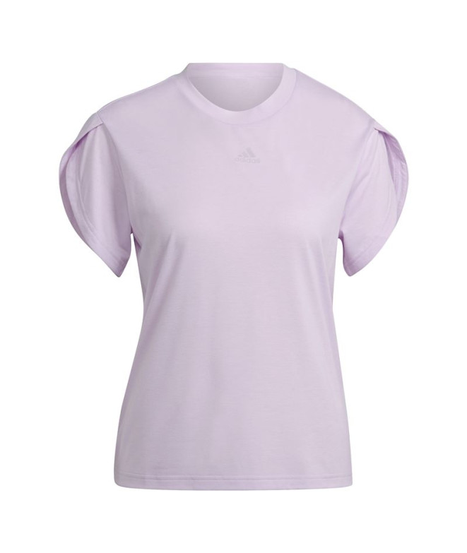 Top de treino adidas Floral Feminino Roxo