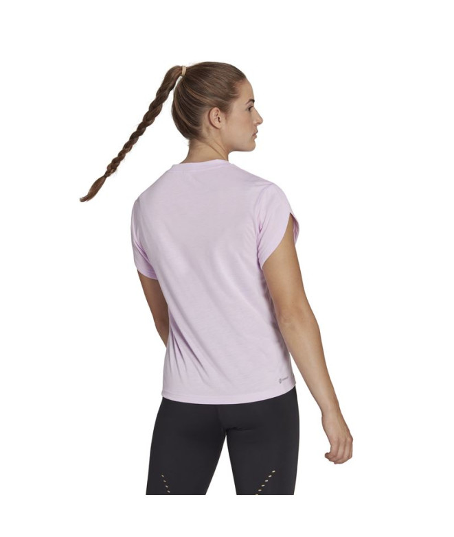 Camiseta de trainning adidas Floral Mujer Lila