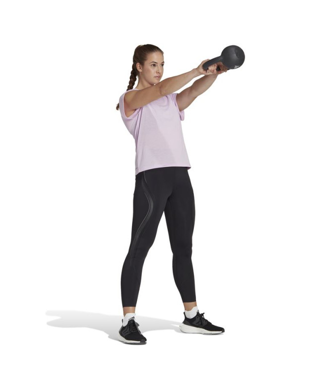 Top de treino adidas Floral Feminino Roxo