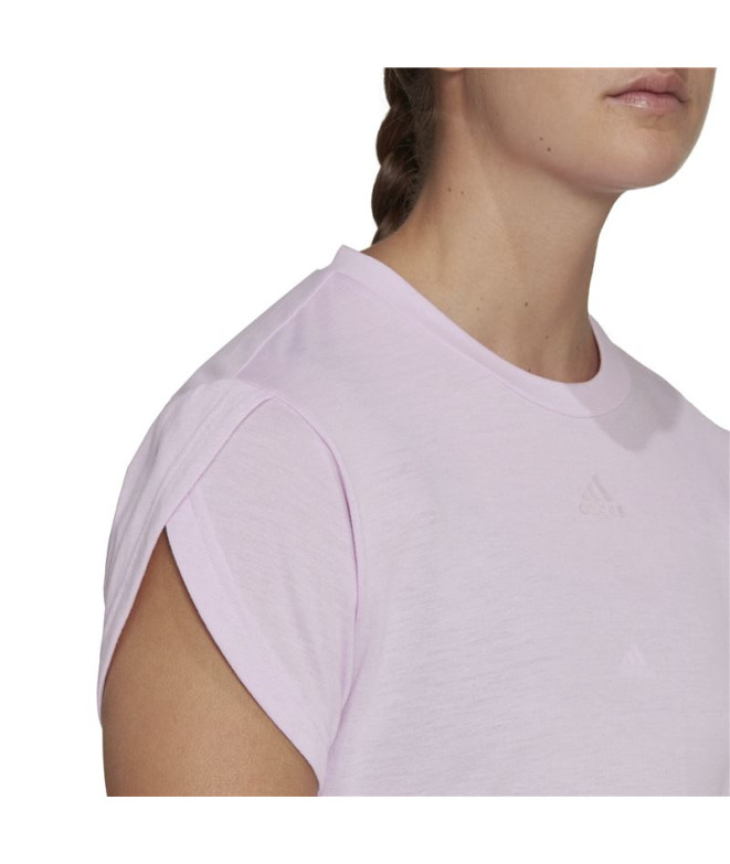 Top de treino adidas Floral Feminino Roxo