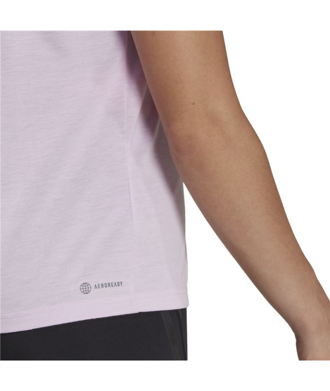 Camiseta de trainning adidas Floral Mujer Lila