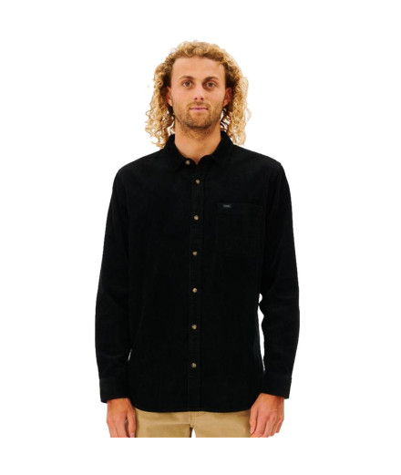 Chemise noire Rip Curl State Cord Man Chemise noire Rip Curl State Cord Man