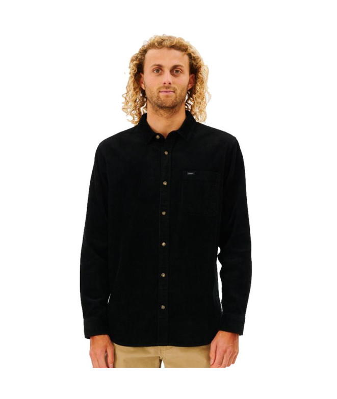 Camisa preta Rip Curl State Cord Man