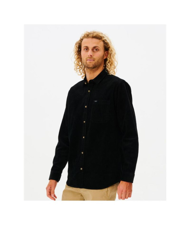 Camisa preta Rip Curl State Cord Man