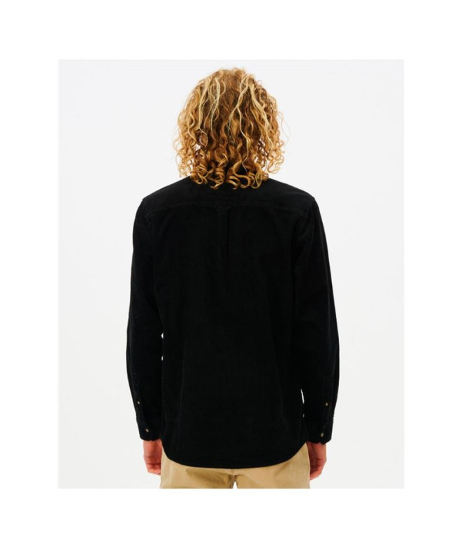 Camisa preta Rip Curl State Cord Man