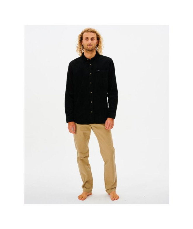 Camisa preta Rip Curl State Cord Man