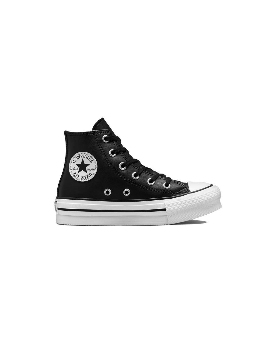 Chaussures Converse noir Chuck Taylor All Star EVA Lift Cuir Fille