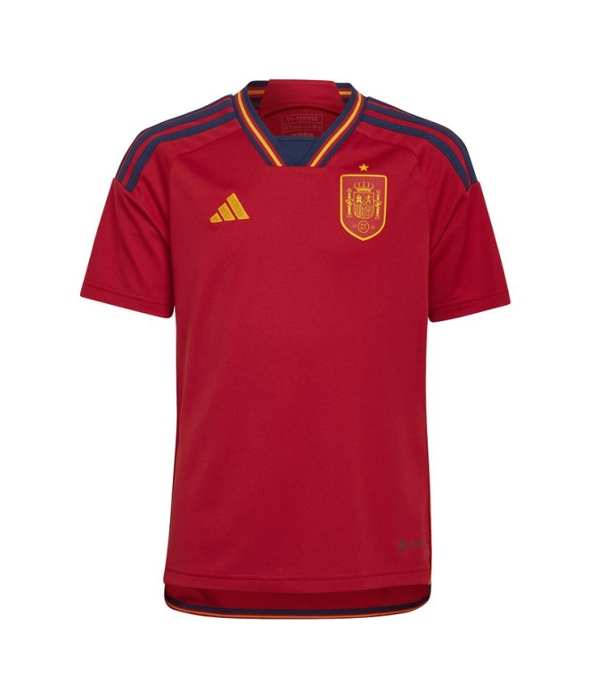 Camisola de futebol vermelha adidas Espanha 22 Infantil