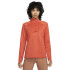 Camiseta Manga Larga naranja de trail Nike Dri-FIT Element Mujer