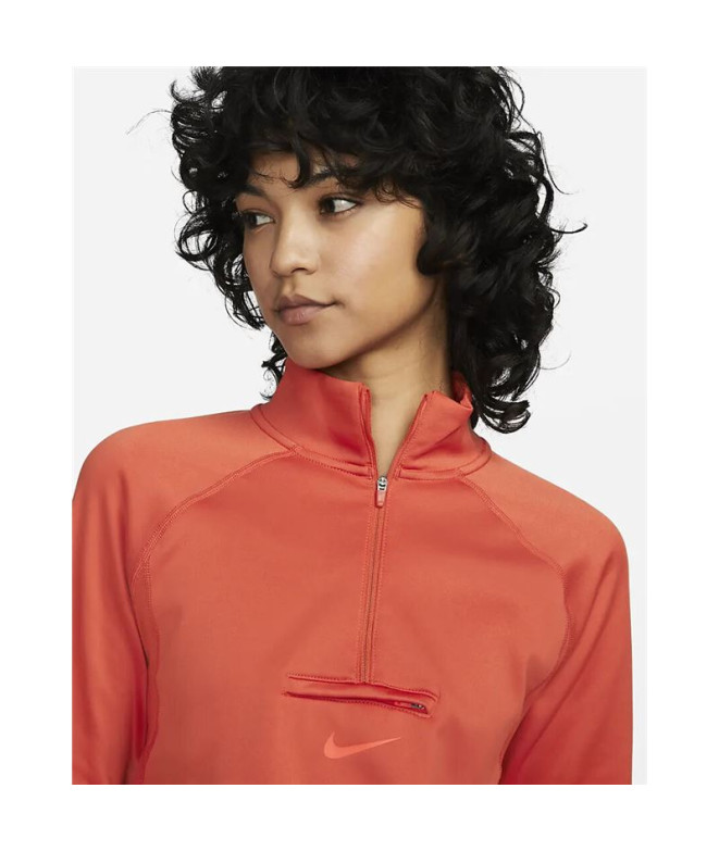 Camiseta trail Nike Manga comprida laranja...