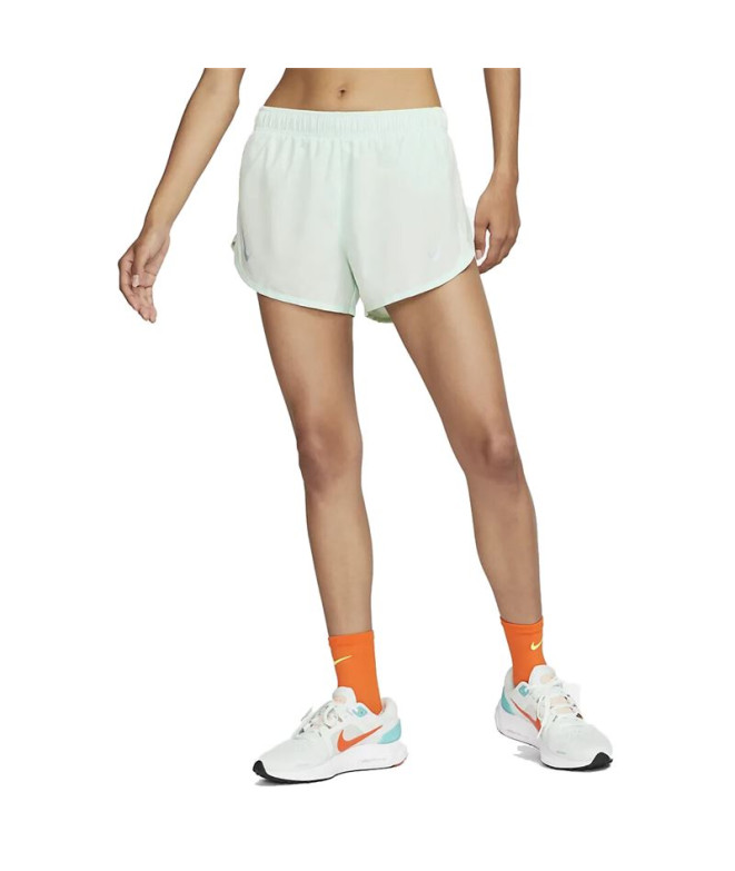 Pantalones verdes cortos de running Nike Dri-FIT Tempo Race Mujer